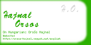 hajnal orsos business card